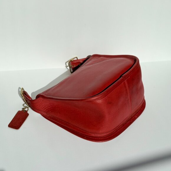 SOLD Vintage Coach Red Small Shoulder Bag 9530 - Picture 9 of 14